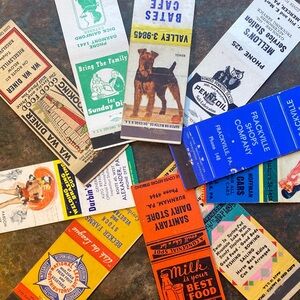 Vintage Matchbook Cover Collection-Lot of Ten Advertisement Memorabilia
